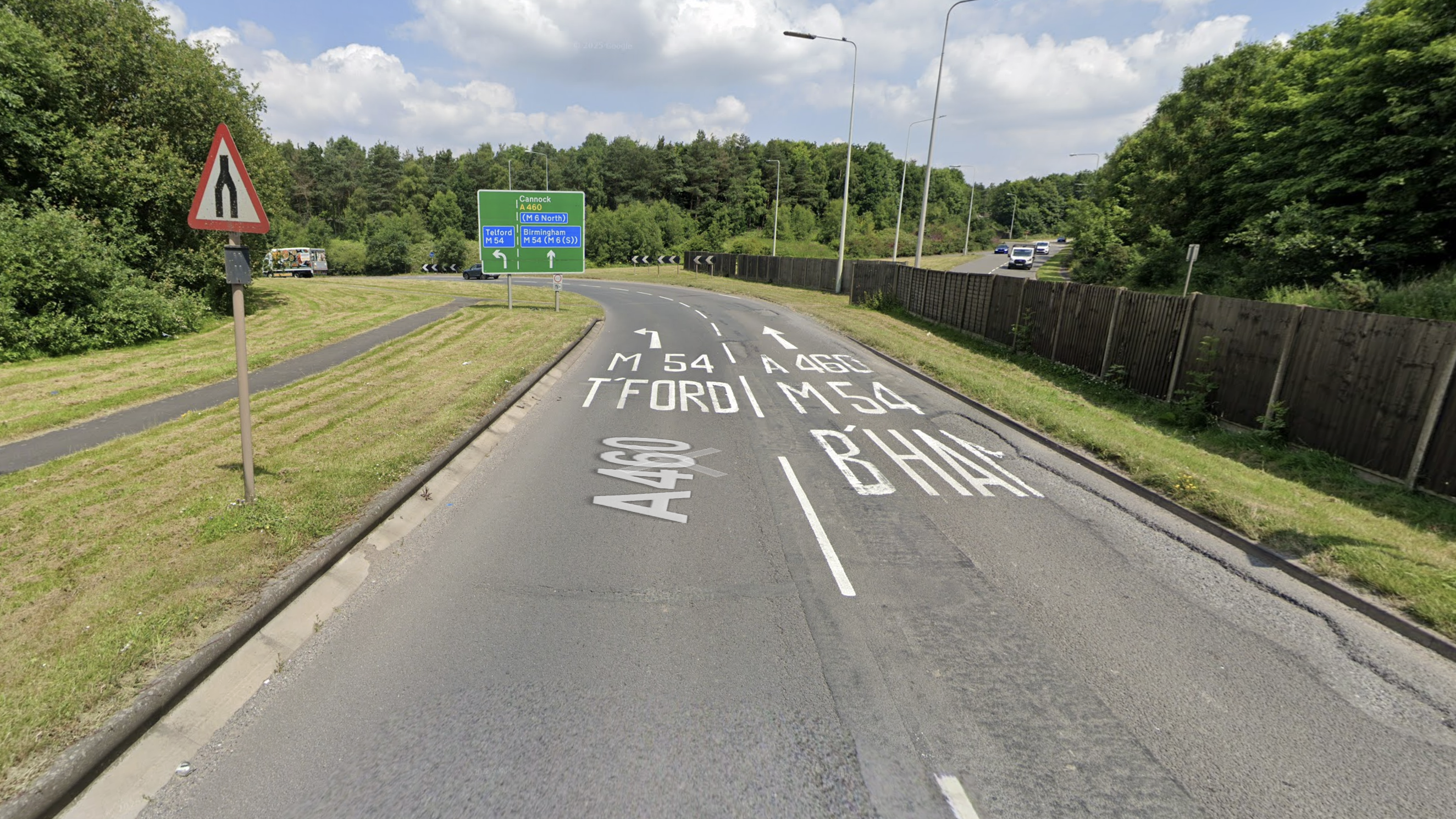 A460 junction with M54