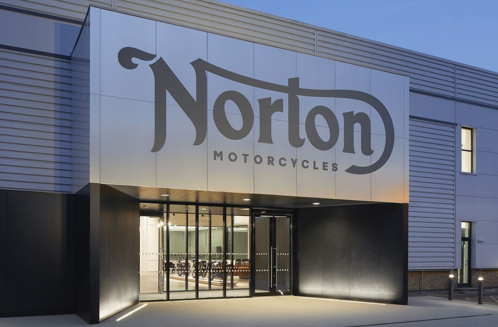 The exterior of the Norton factory in Solihull