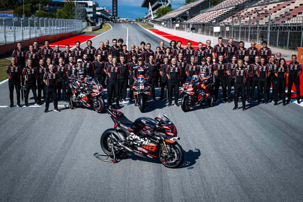 The Aprilia RSV4 X-GP at the launch event