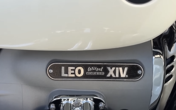 The bike was specially adapted for the ceremony