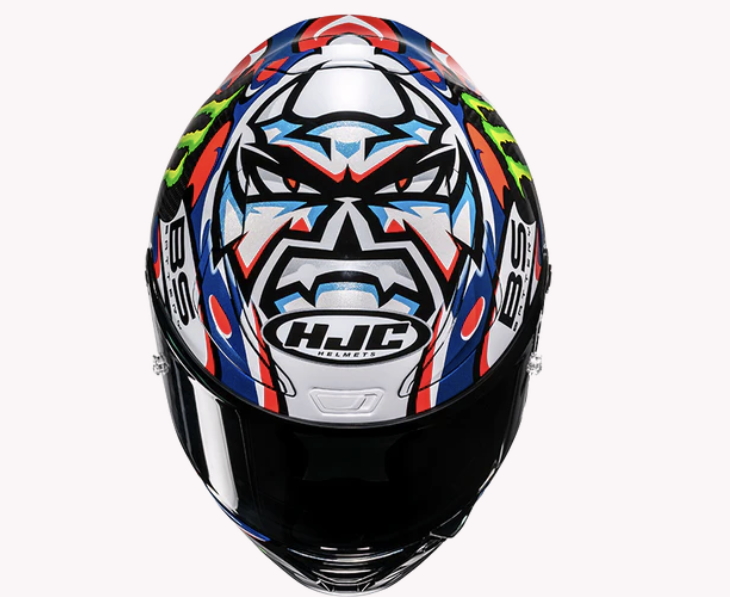 Quartararo's traditional El Diablo design. Photo credit - HJC Helmets