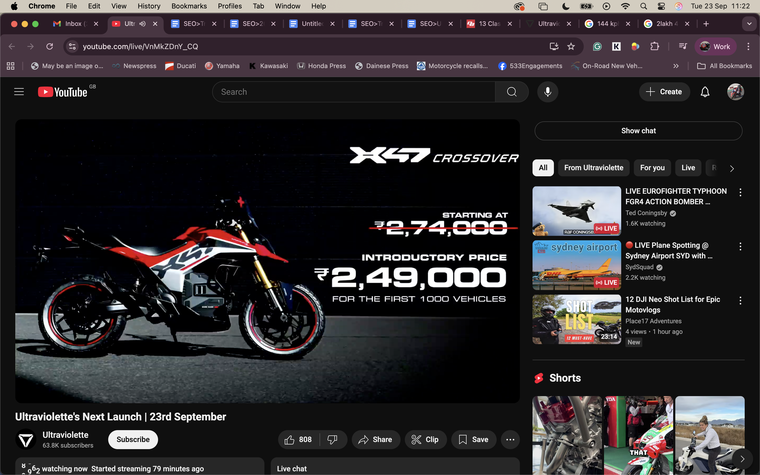 The Ultraviolette X47 Crossover