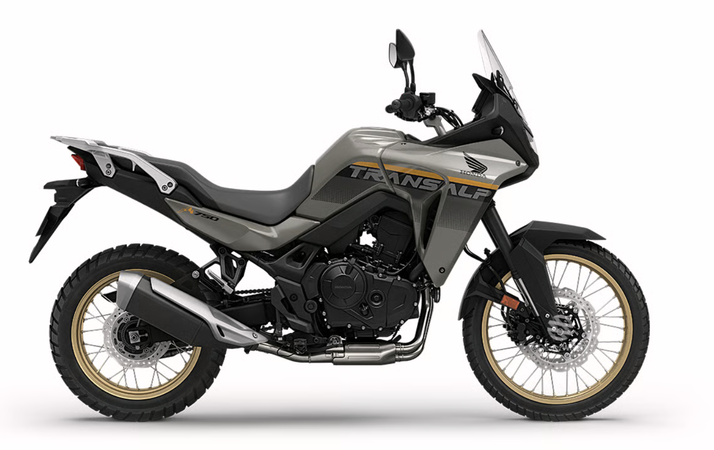 2025 Honda XL750 Transalp in grey. Photo credit - Blade Motorcycles