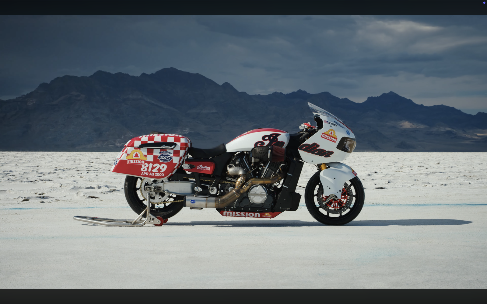 The bike has been heavily modified for the runs