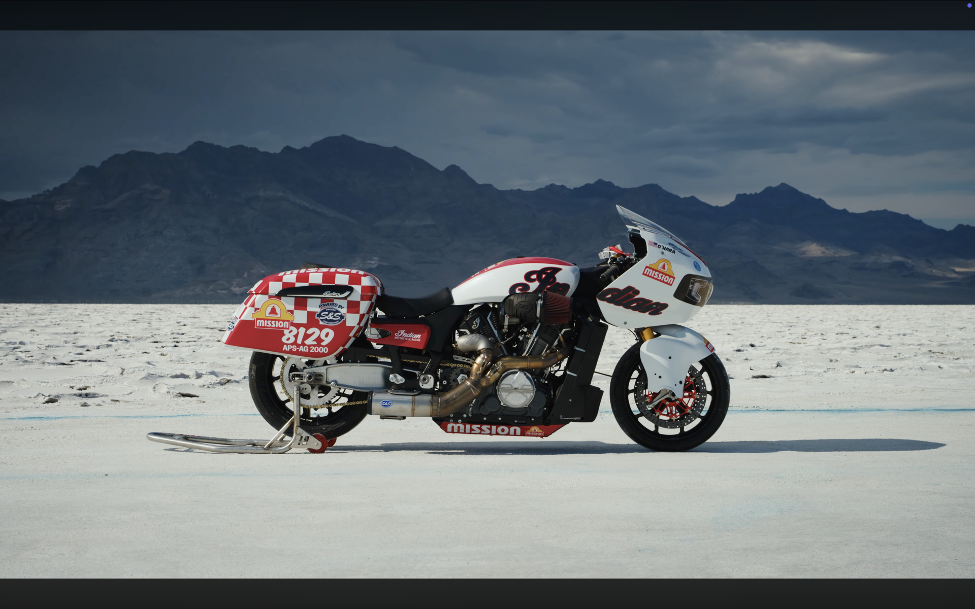 The bike has been heavily modified for the runs