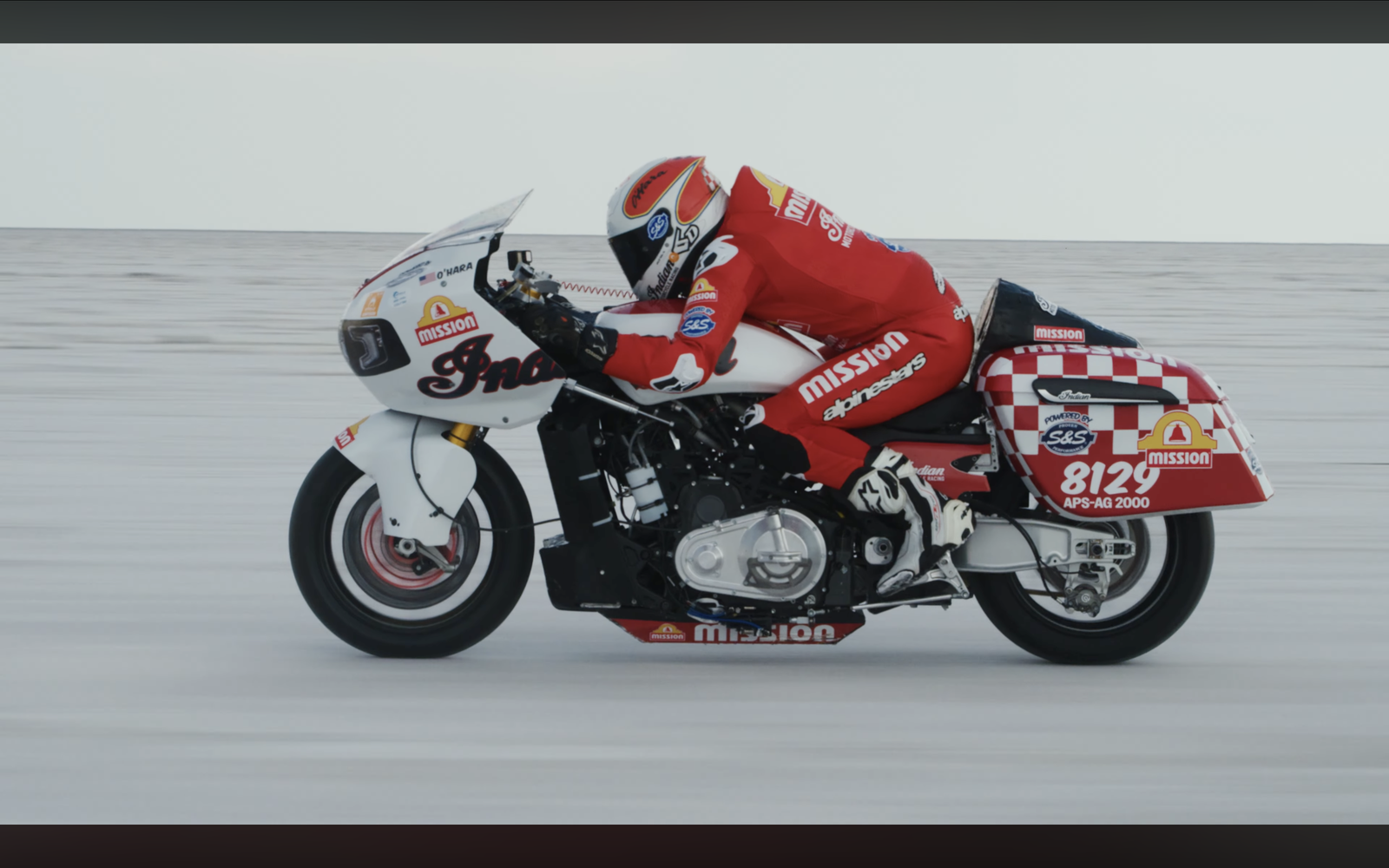 He managed nearly 200mph on the bagger