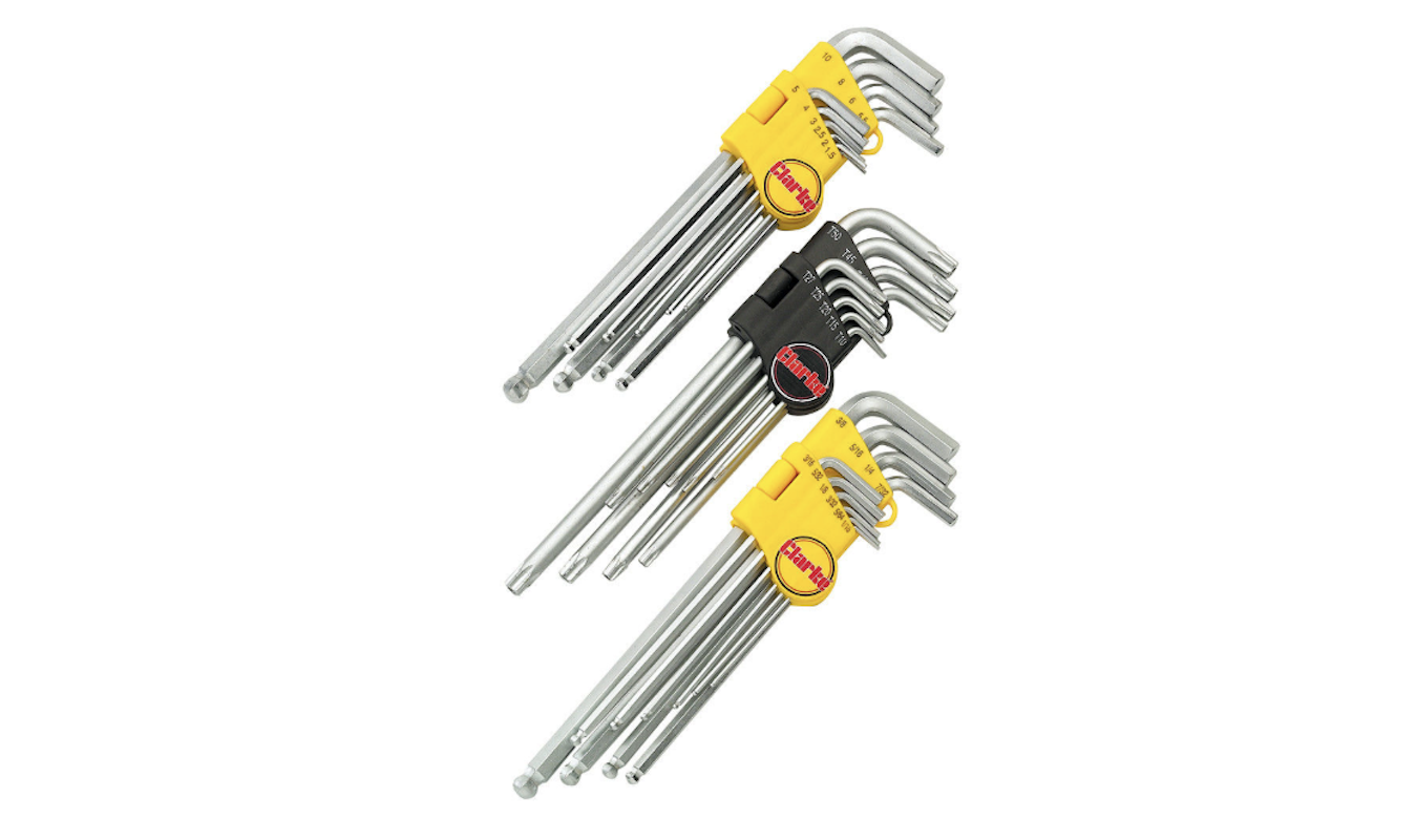 Clarke PRO138 29-Piece Extra Long Hex & Torx Key Se