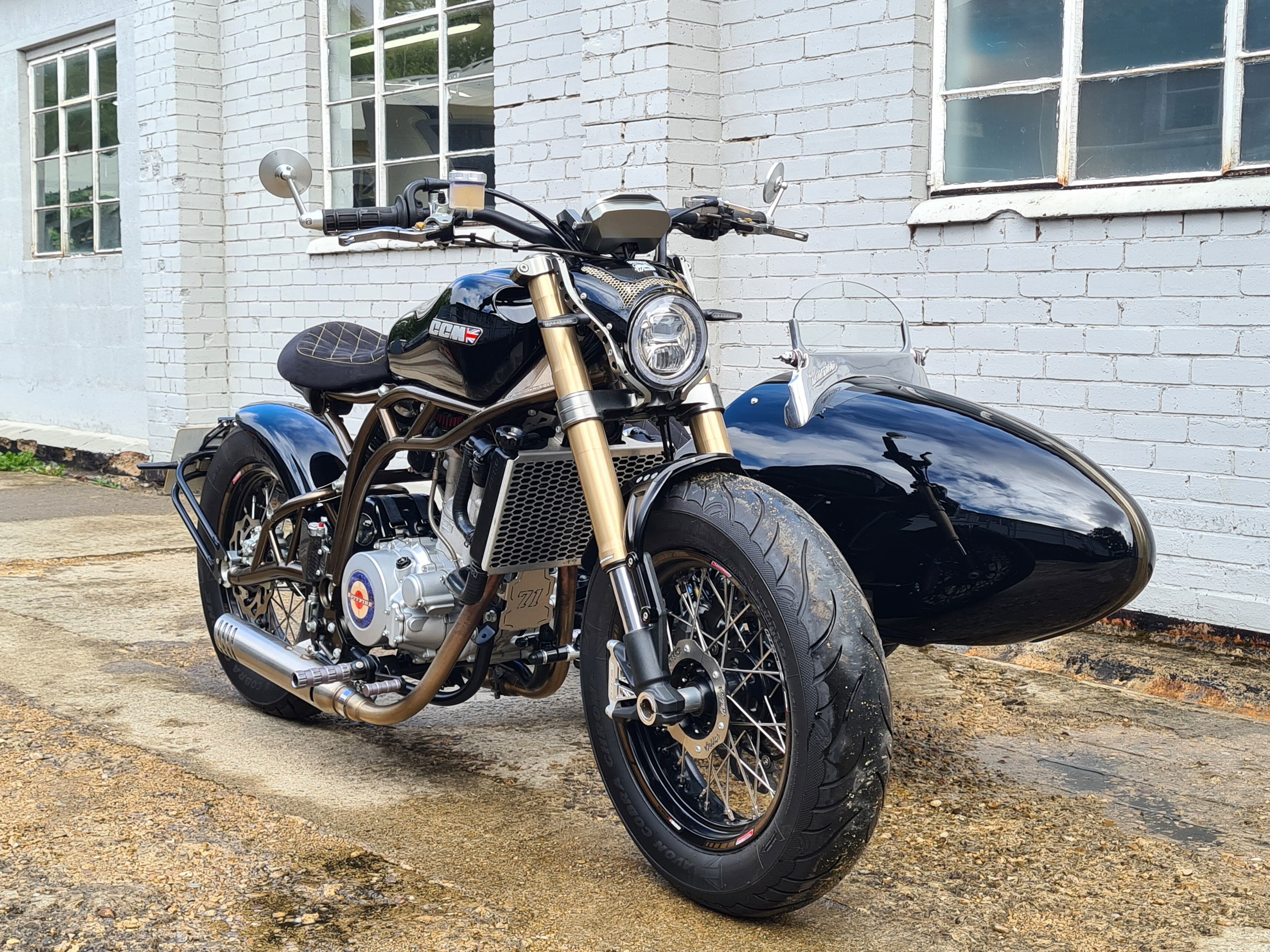 CCM Spitfire Bobber with Watsonian Prescott sidecar