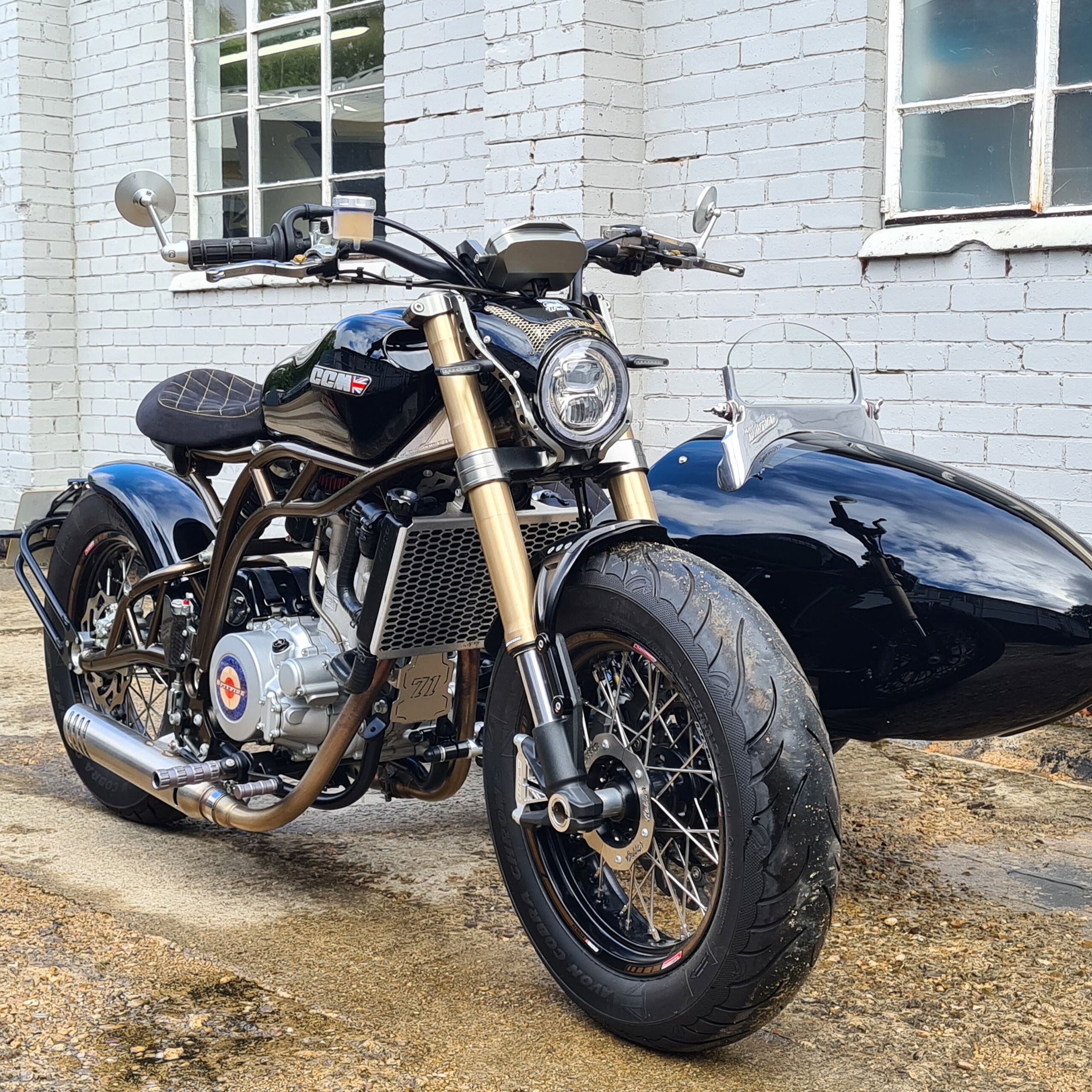 CCM Spitfire Bobber with Watsonian Prescott sidecar