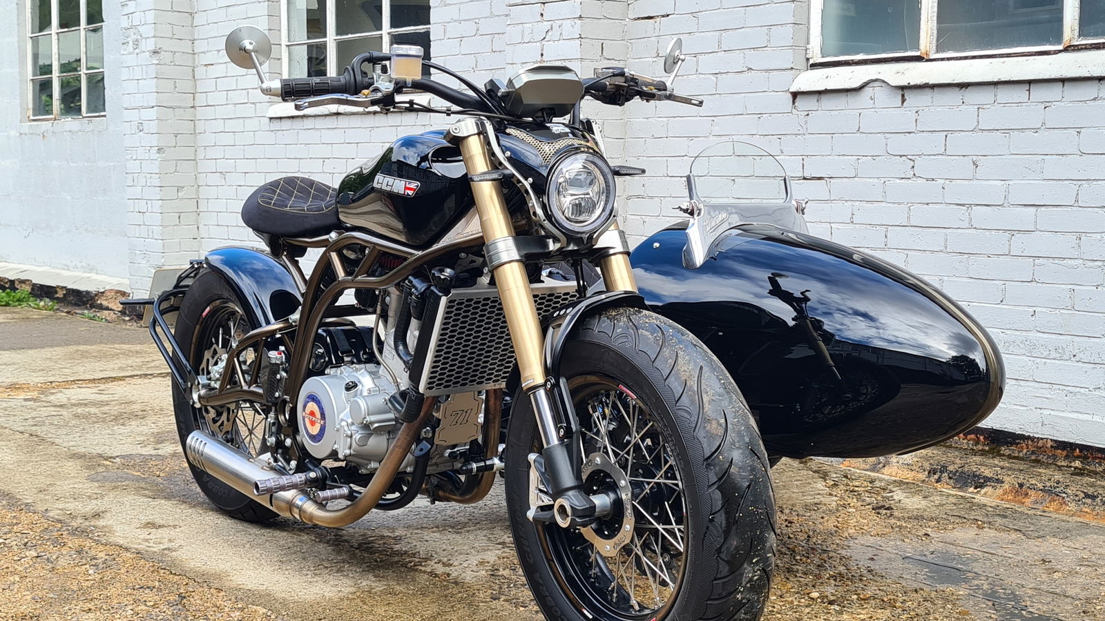 CCM Spitfire Bobber with Watsonian Prescott sidecar