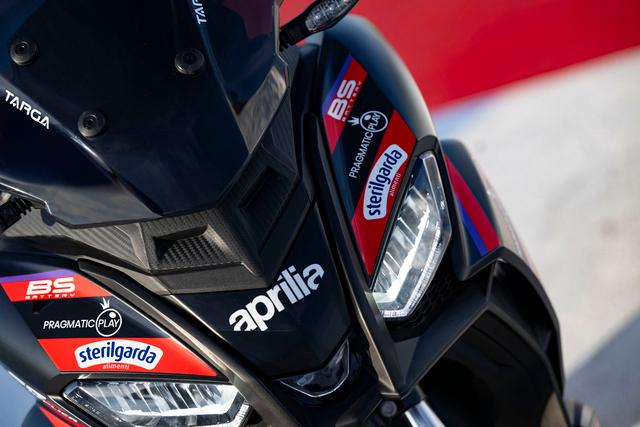 Front of the Aprilia SR GT MotoGP replica