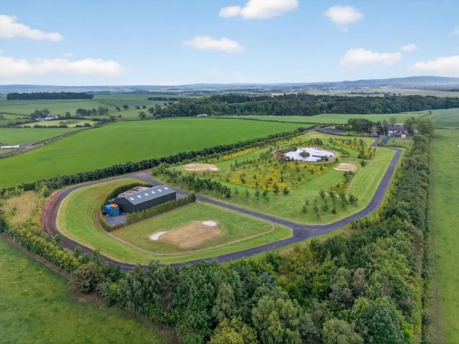 A UK house with its own race track in the grounds