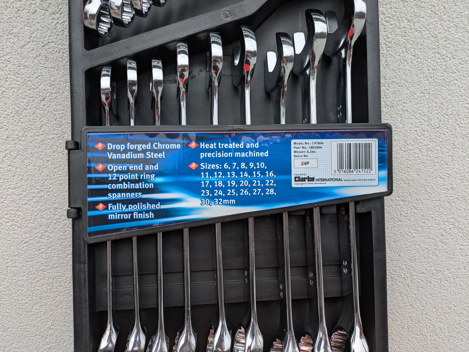 Clarke’s CHT804 25 Piece Combination Spanner Set