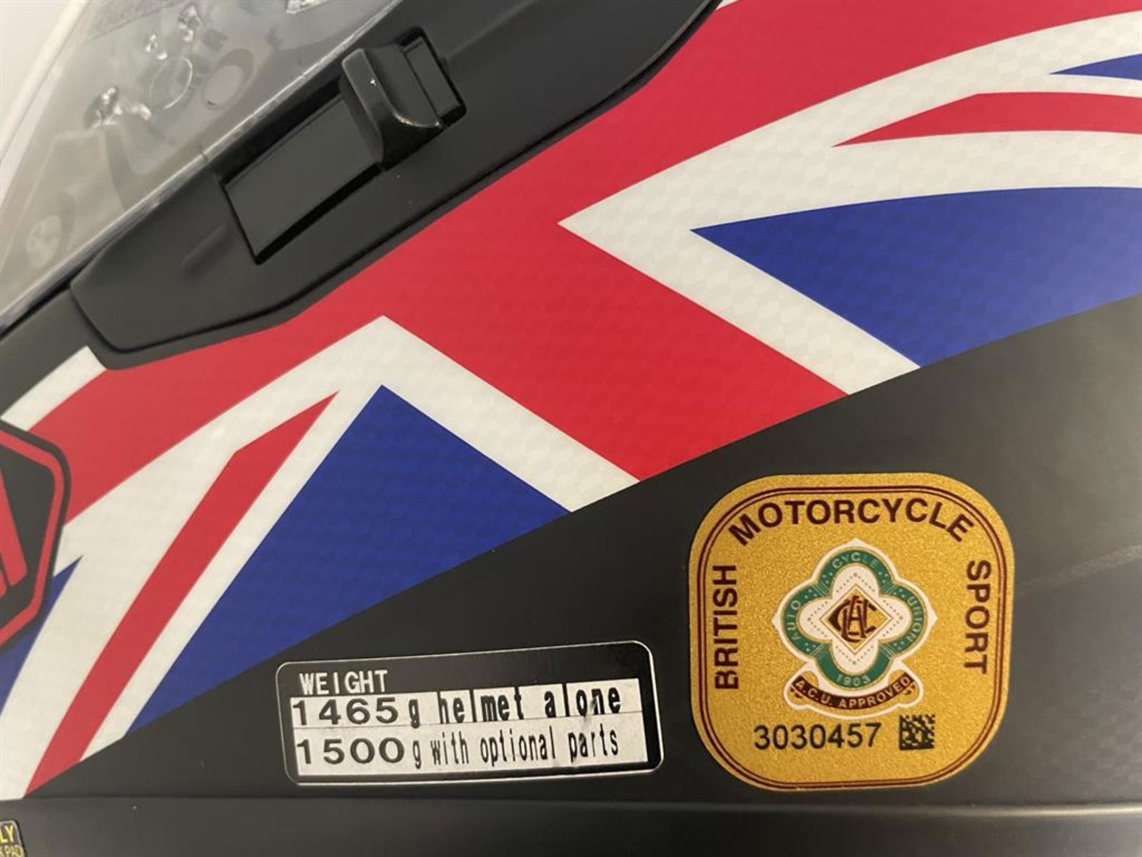 ACU gold sticker on a helmet