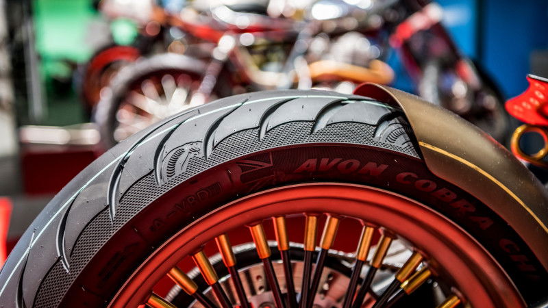 An Avon Cobra cruiser tyre