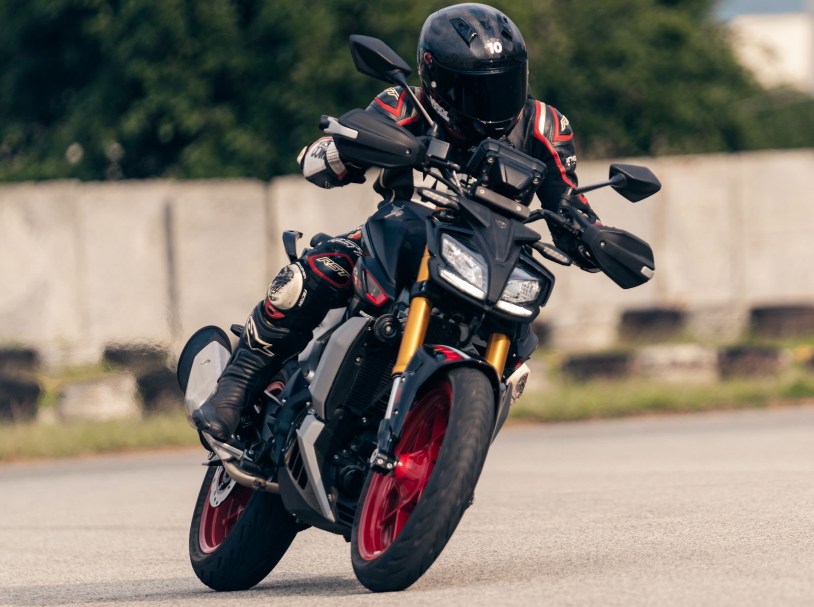 The TVS Apache RTR 310 - riding