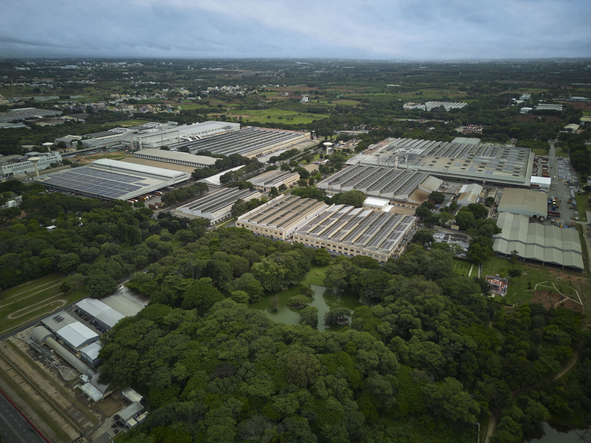 The TVS factory from the air