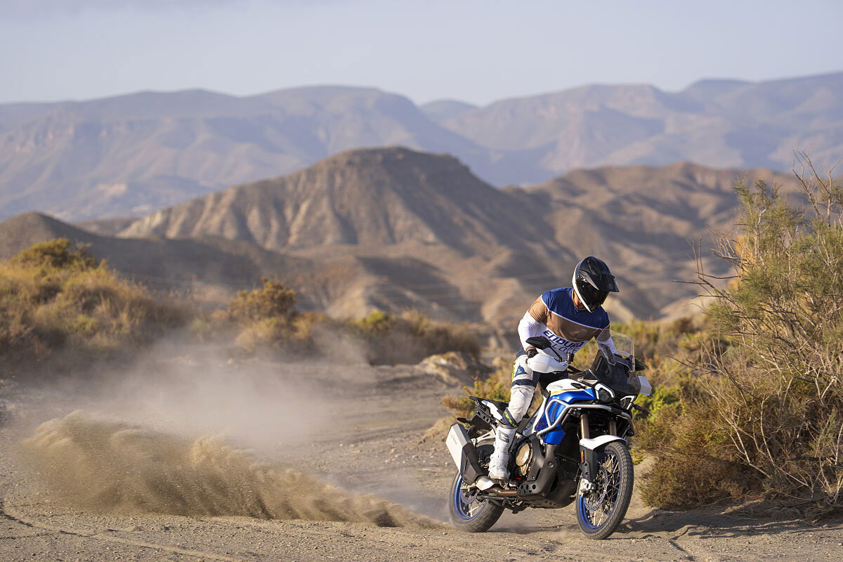 MV Agusta's new Enduro Veloce riding off road