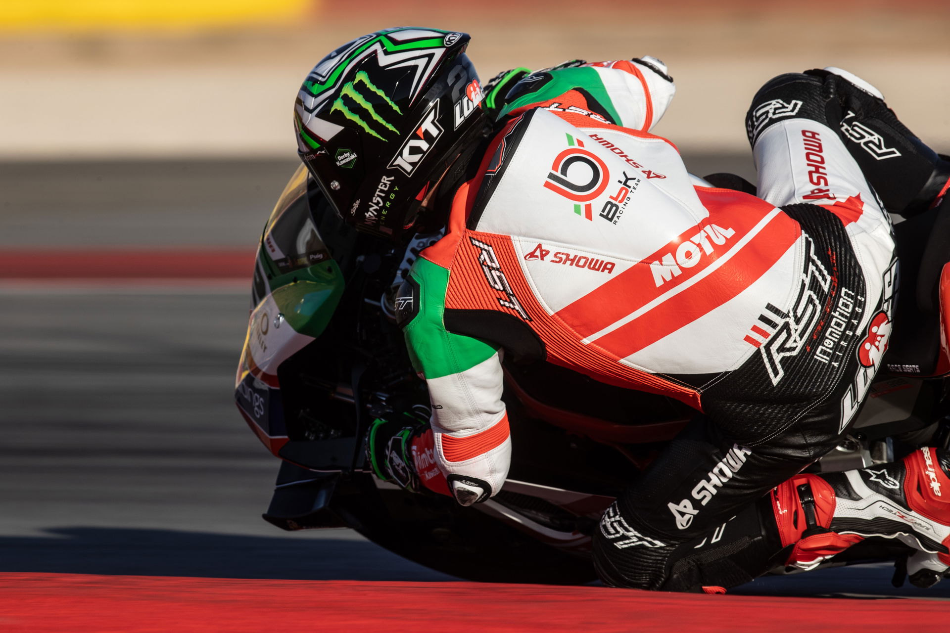 Alex Lowes riding the Bimota KB998 Rimini at Aragon. Photo credit - Gold and Goose