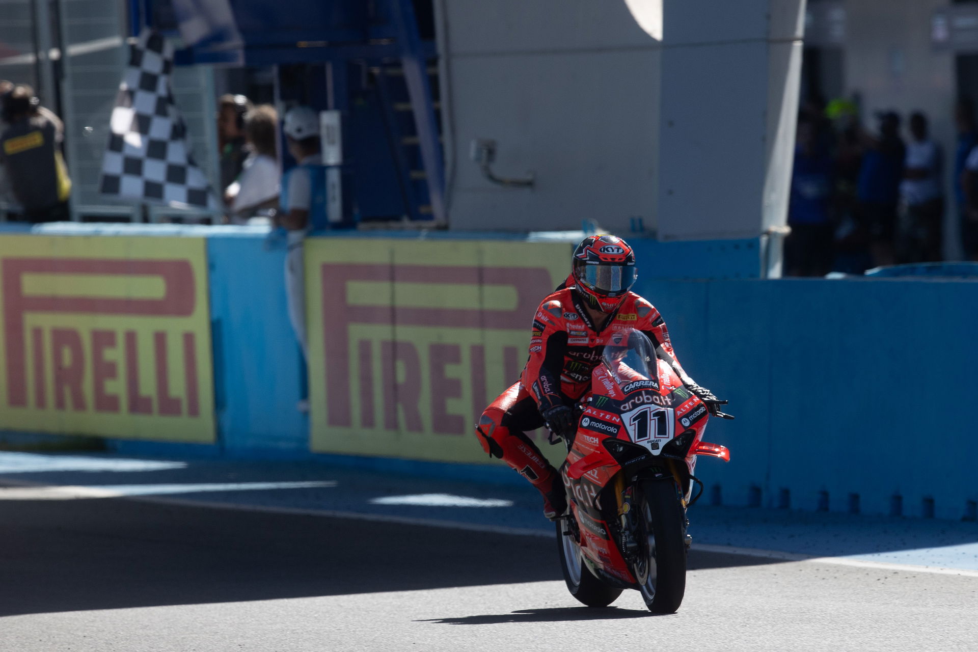 Nicolo Bulega riding a Ducati Panigale V4 R at Jerez