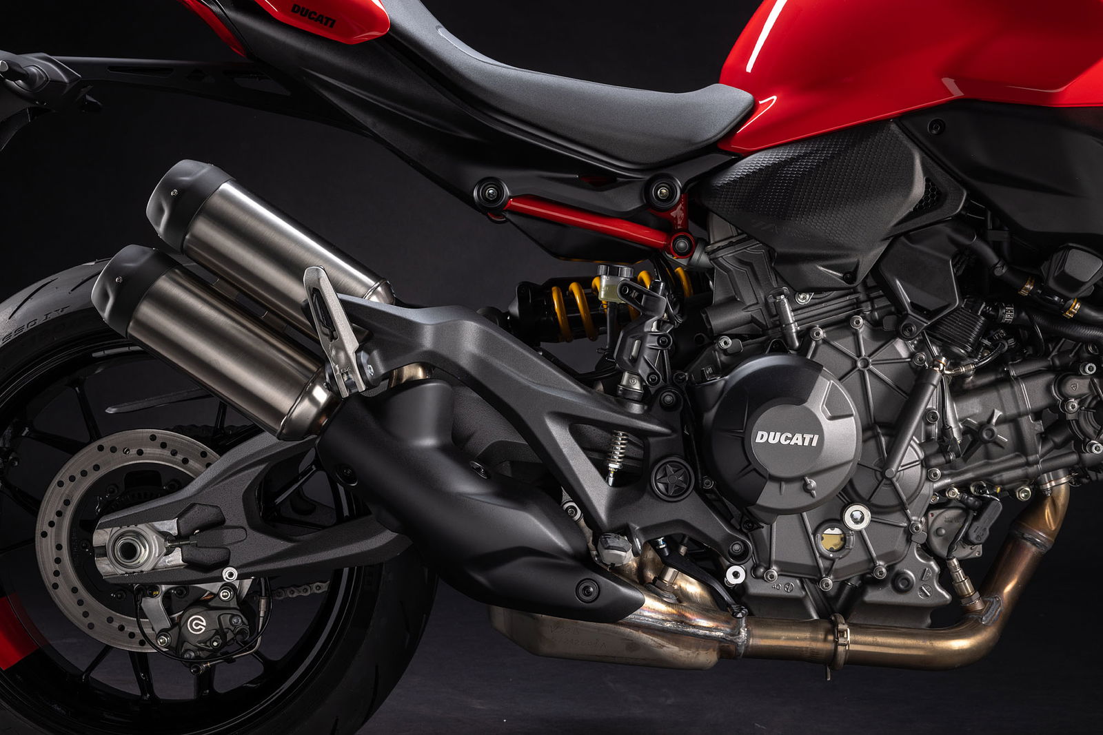 In the new Monster, the V2 engine makes 109.5 bhp and 67 lb ft of torque