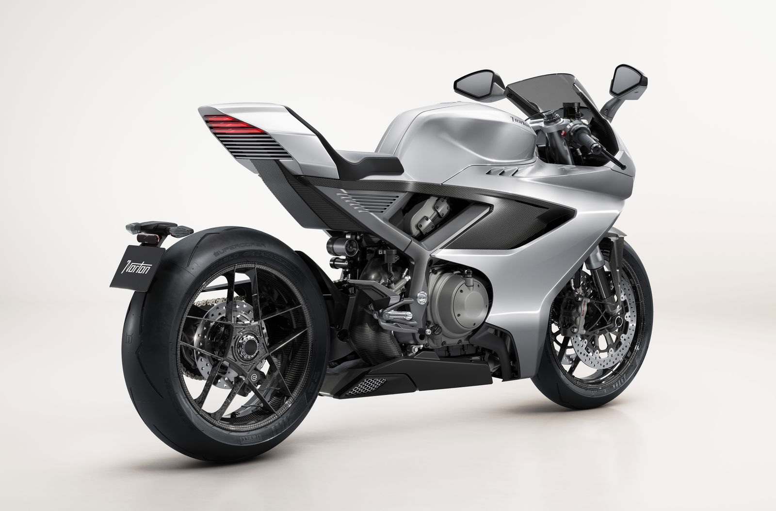 The rear end of the bike is as striking as the front