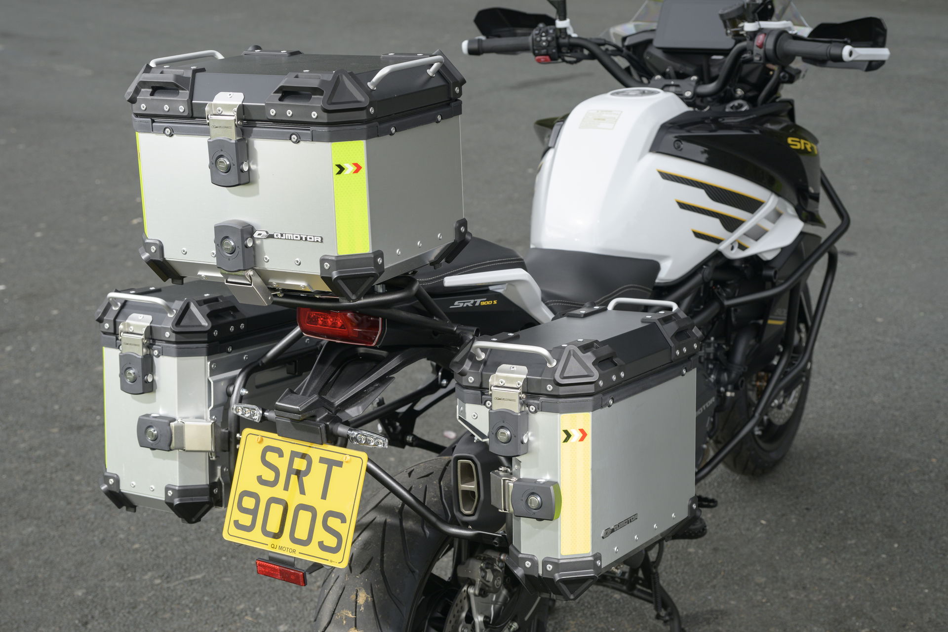 The three piece luggage set is standard