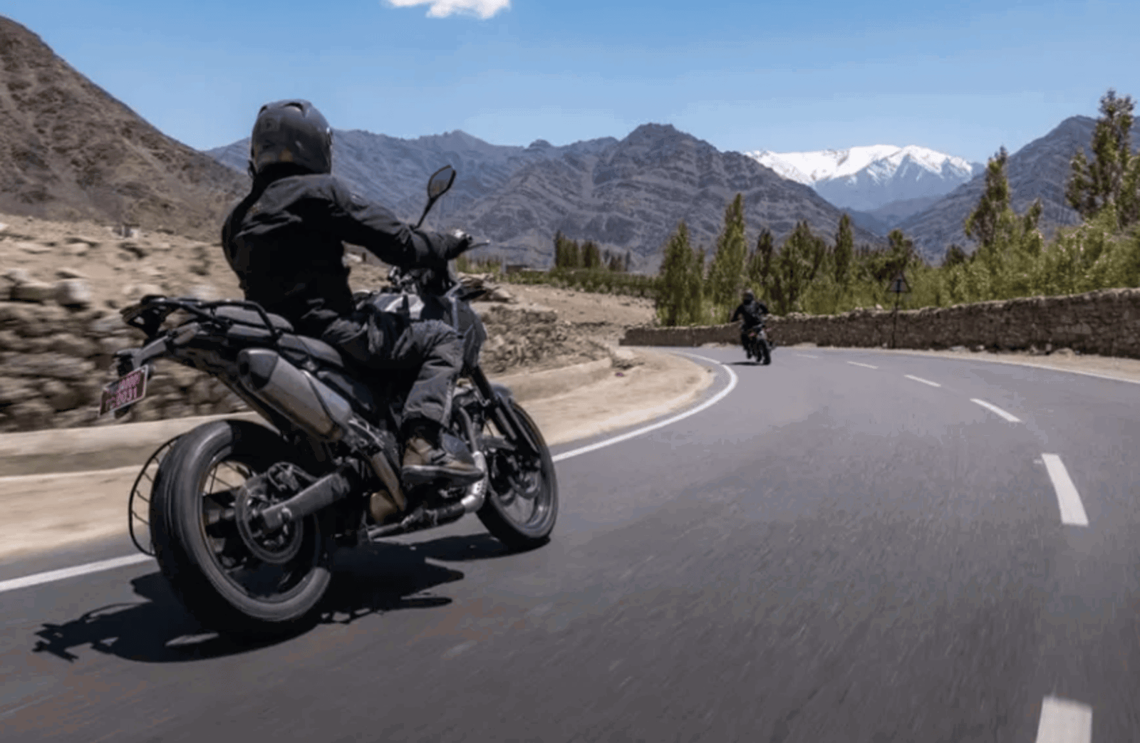 The Royal Enfield Himalayan 750 on the road
