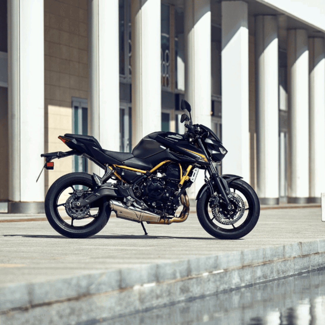 Static shot of the new Kawasaki Z650 S