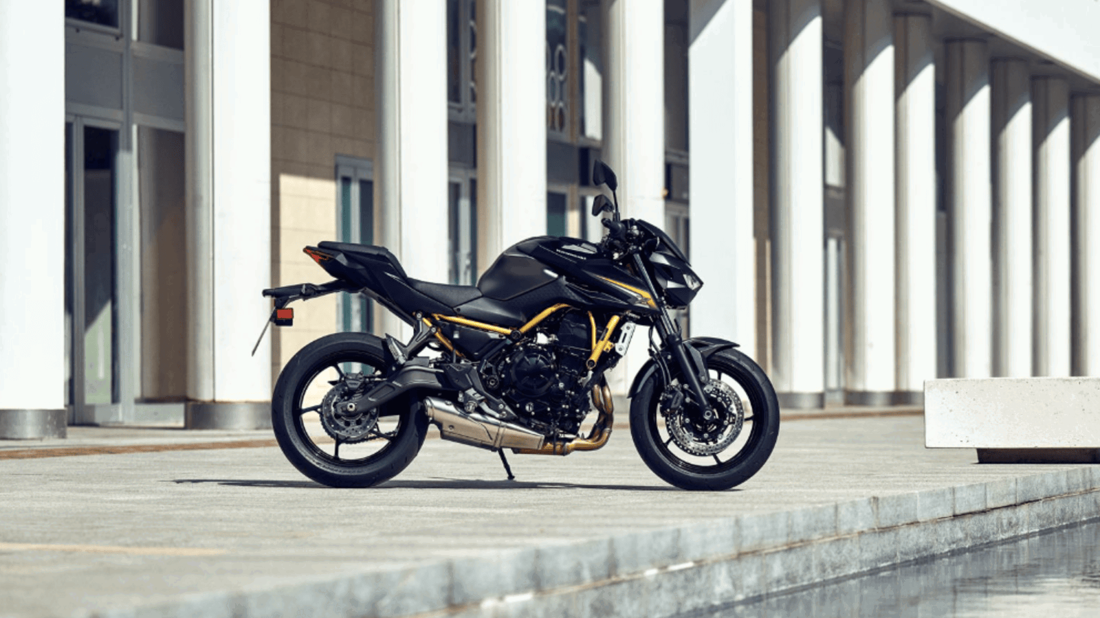 Static shot of the new Kawasaki Z650 S