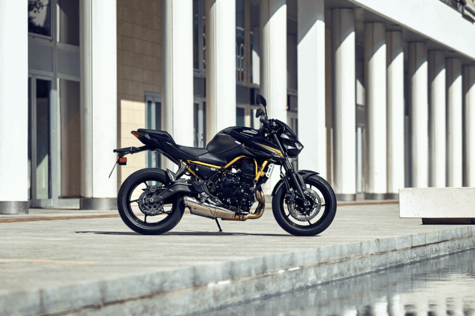 Static shot of the new Kawasaki Z650 S