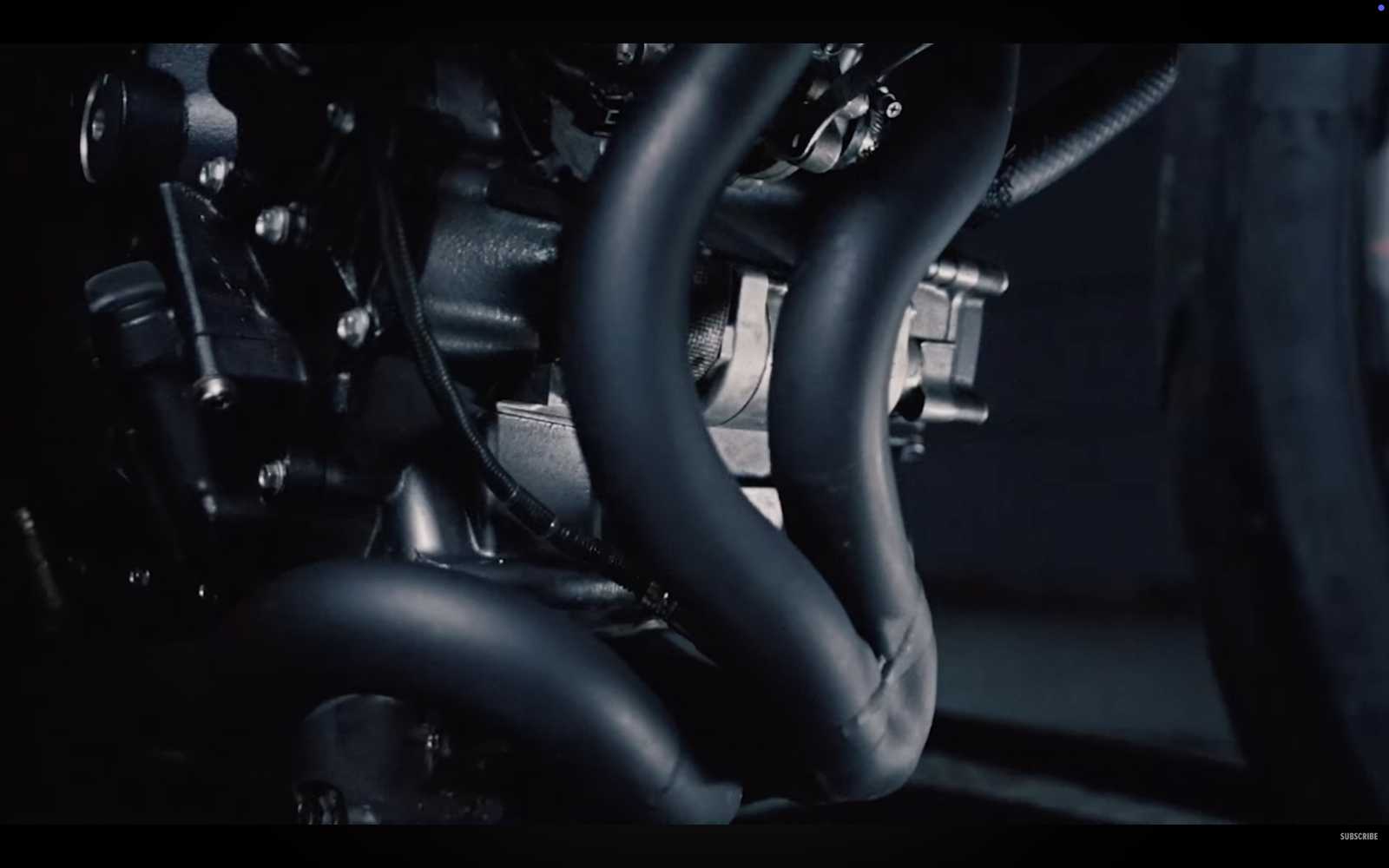 As you can expect from a V3, the exhaust routing is unusual