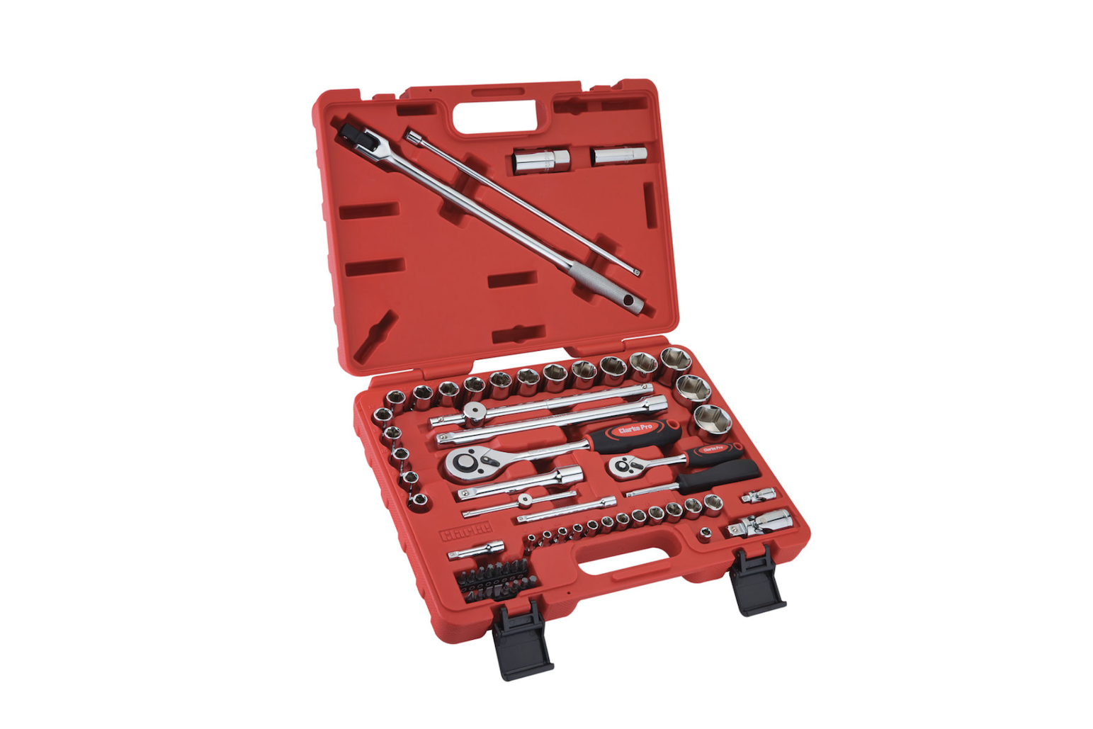 The Clarke PRO389 62-Piece 1/2" & 1/4" Drive Socket & Bit Set