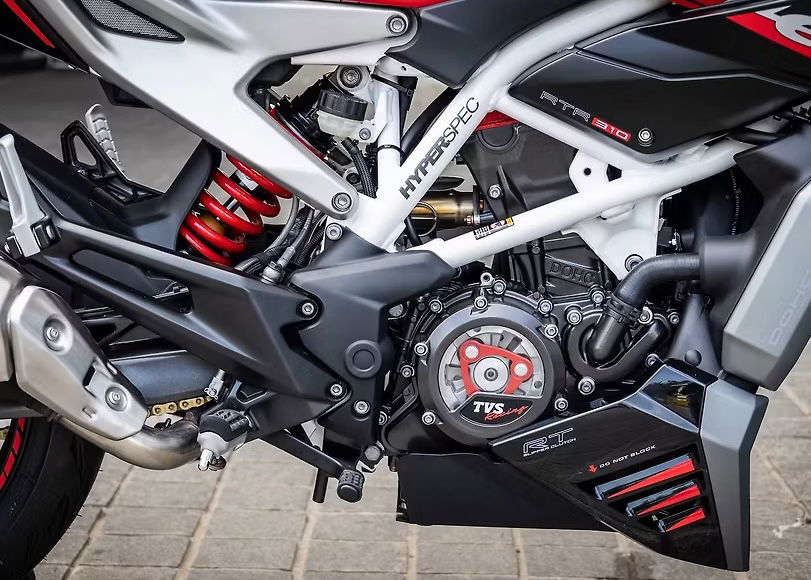 The engine features a slipper clutch, quickshifter and a host of electronics