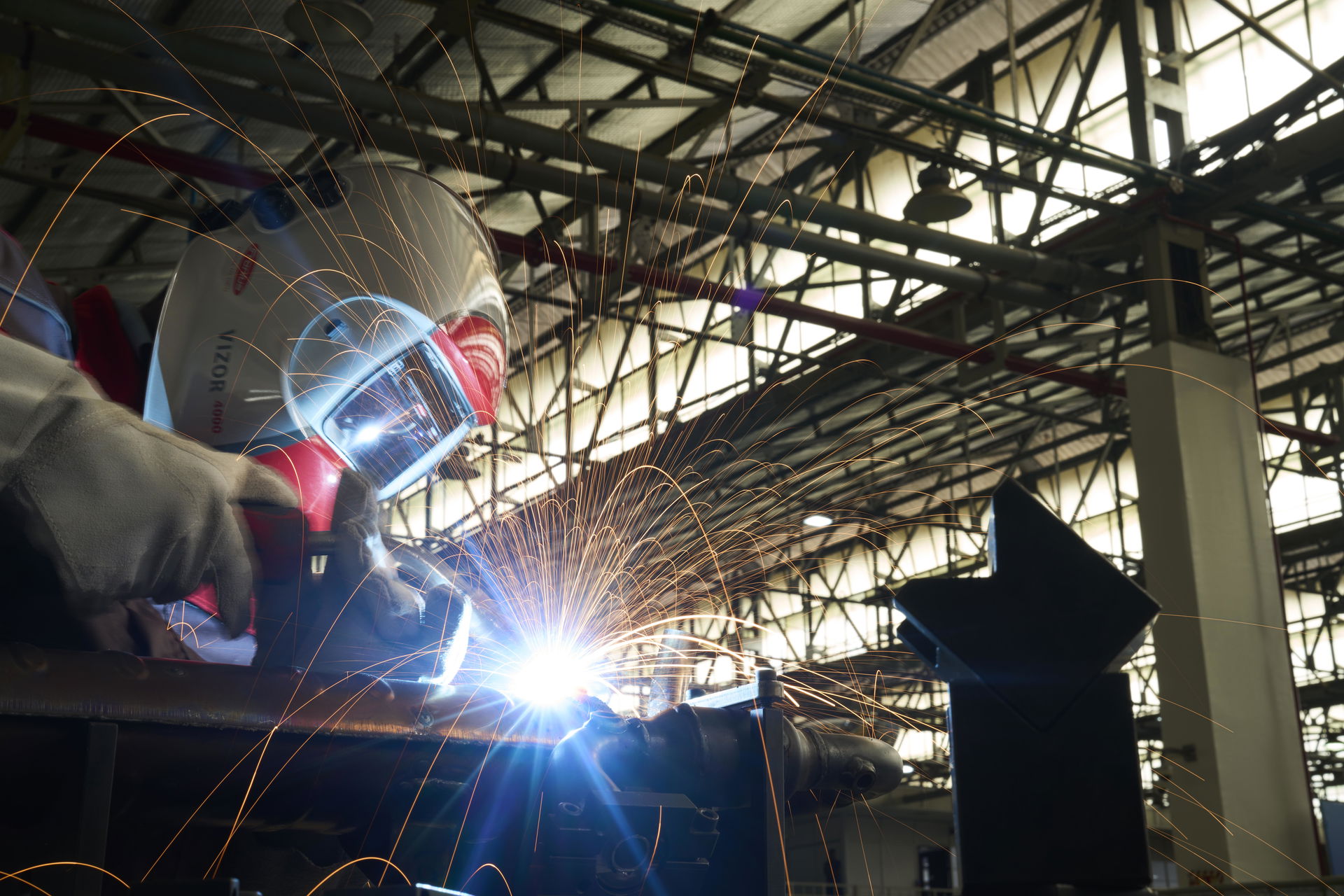 Welding still happens by hand but also with robots