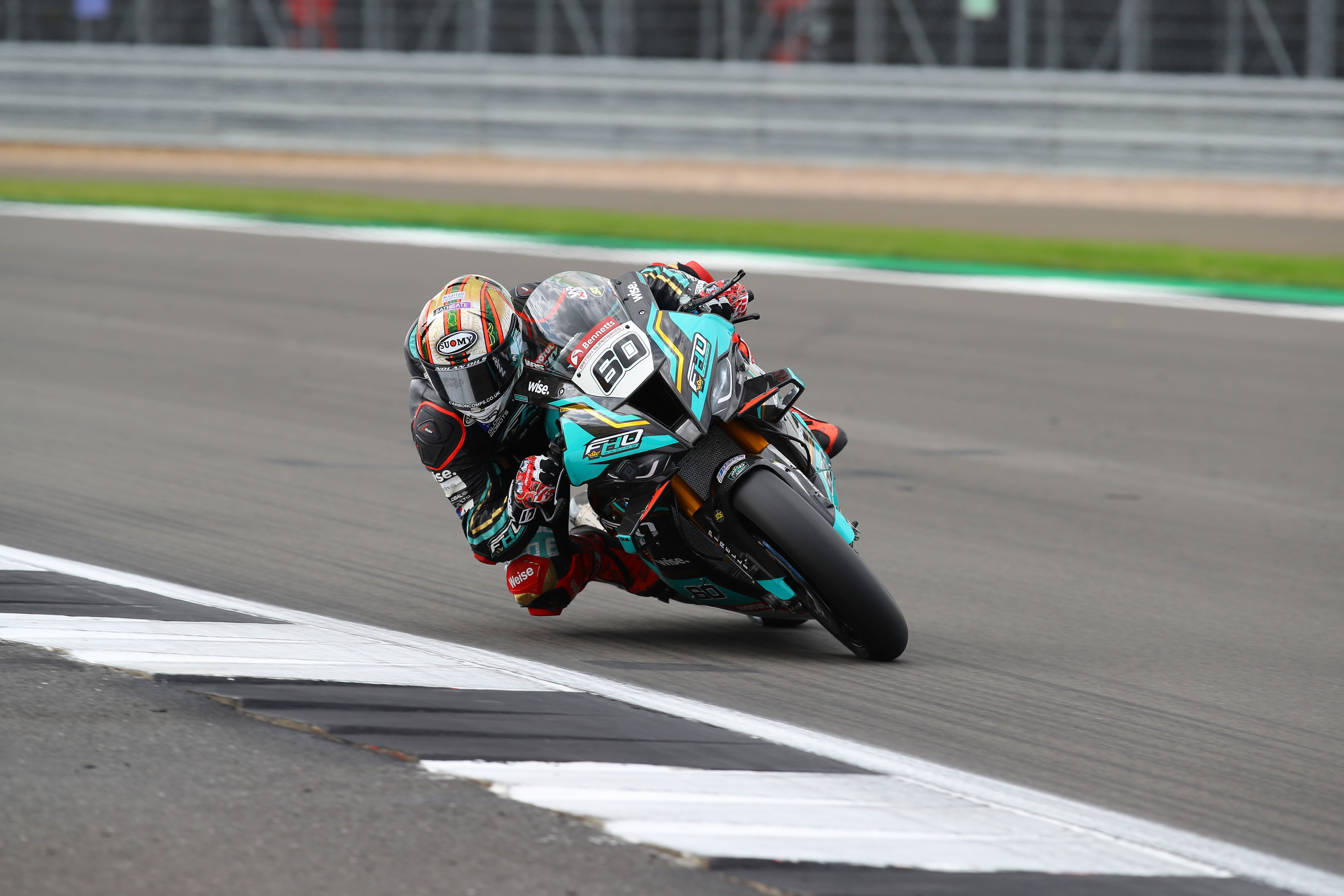 Peter Hickman racing his BMW M1000 RR at Silverstone