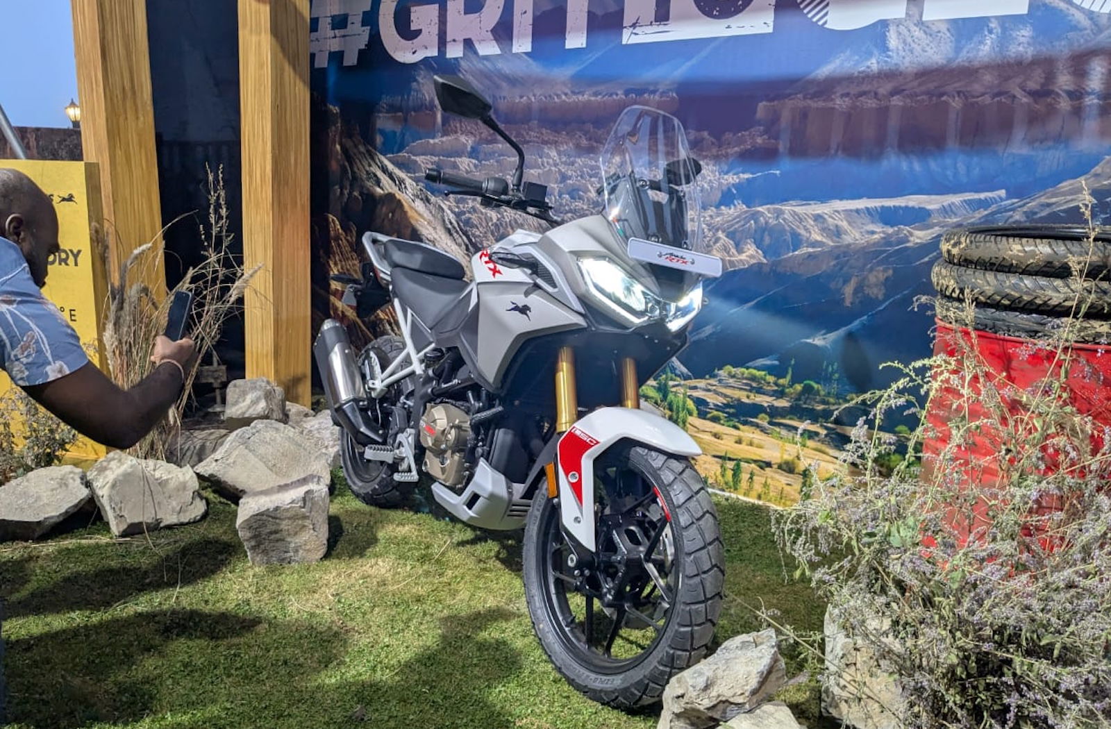 The TVS Apache RTX 300 adventure bike