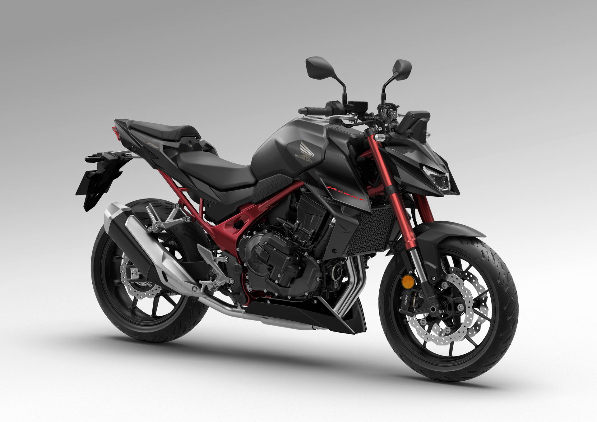 Honda CB750 Hornet in black and red