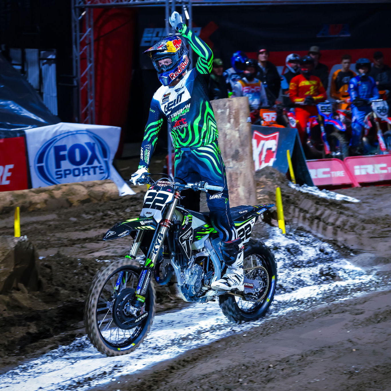 Triumph TF 450-E racing in the EnduroCross series