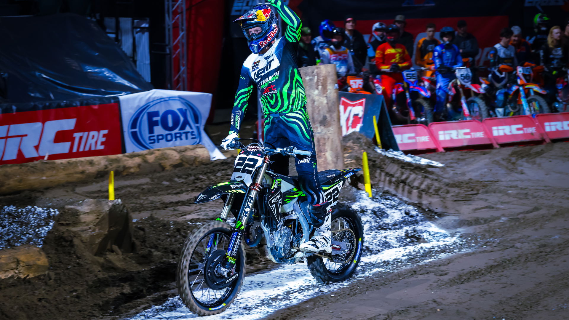 Triumph TF 450-E racing in the EnduroCross series