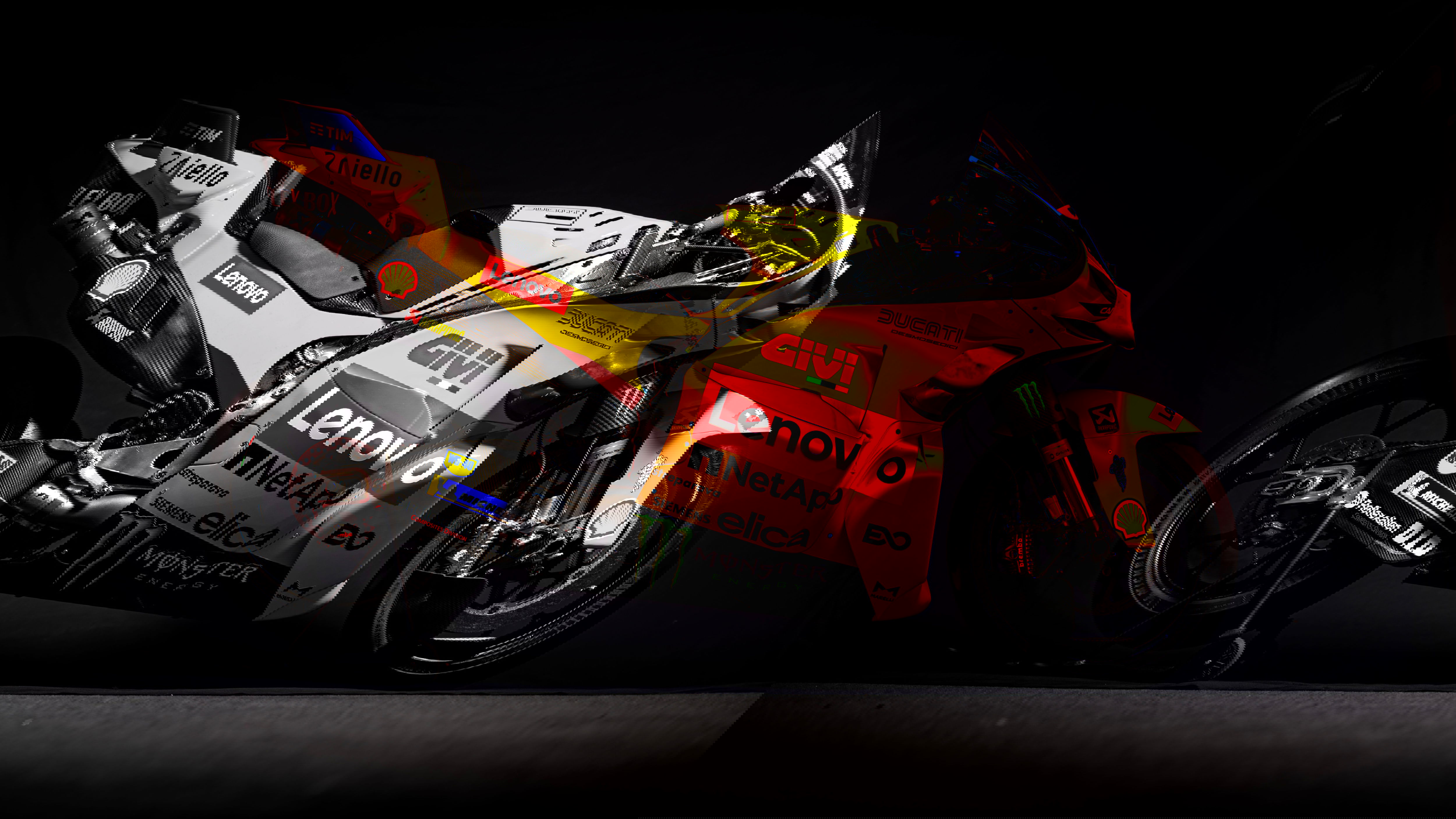 Ducati Desmosedici GP bike in a special livery