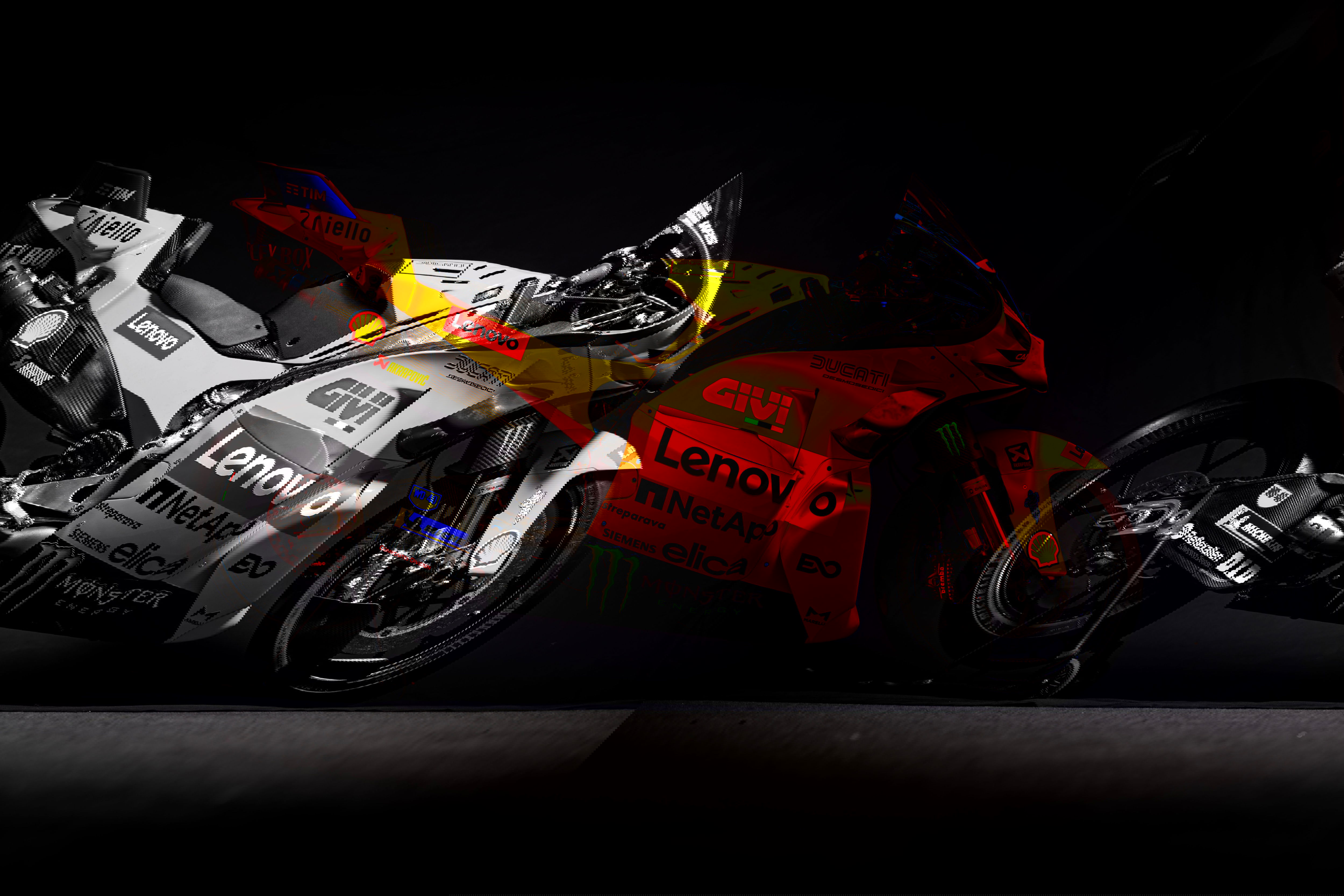 Ducati Desmosedici GP bike in a special livery