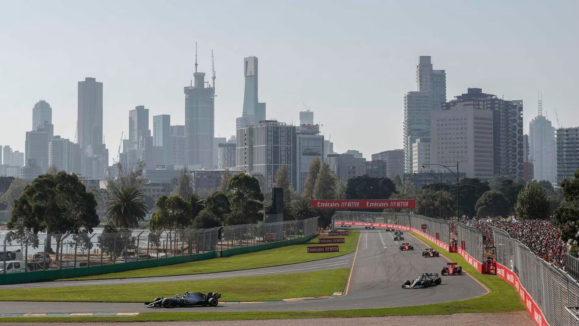 The Albert Park F1 street circuit