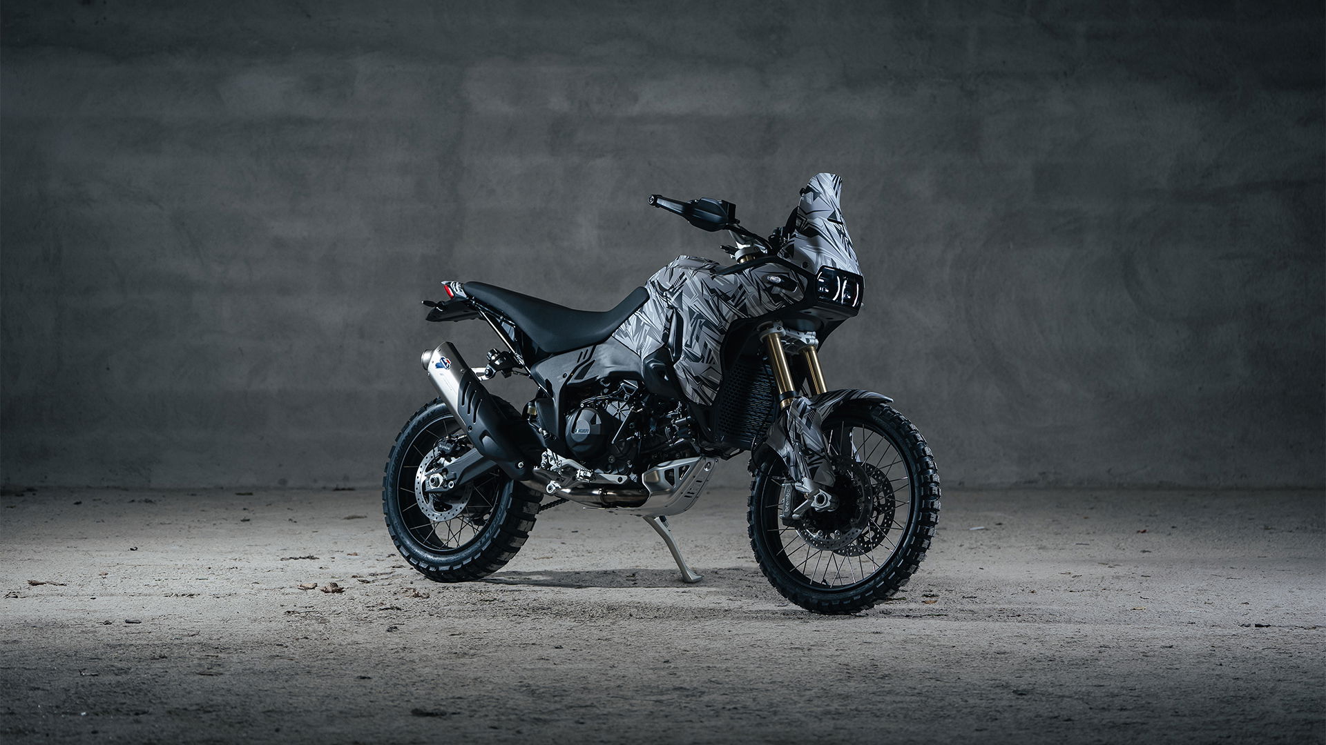 2026 Ducati DesertX in a camo dressing