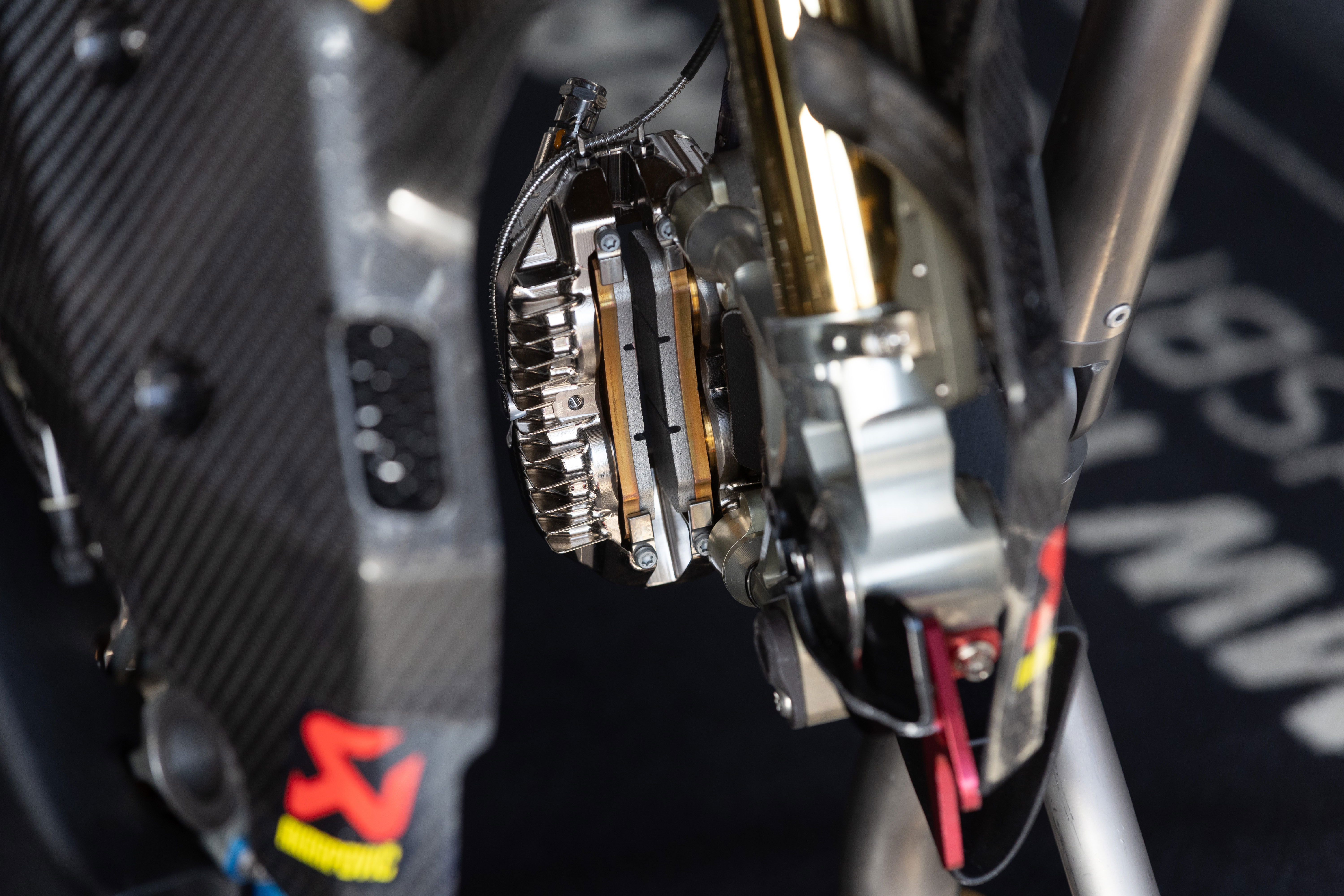 Brembo brakes on a BMW in WorldSBK