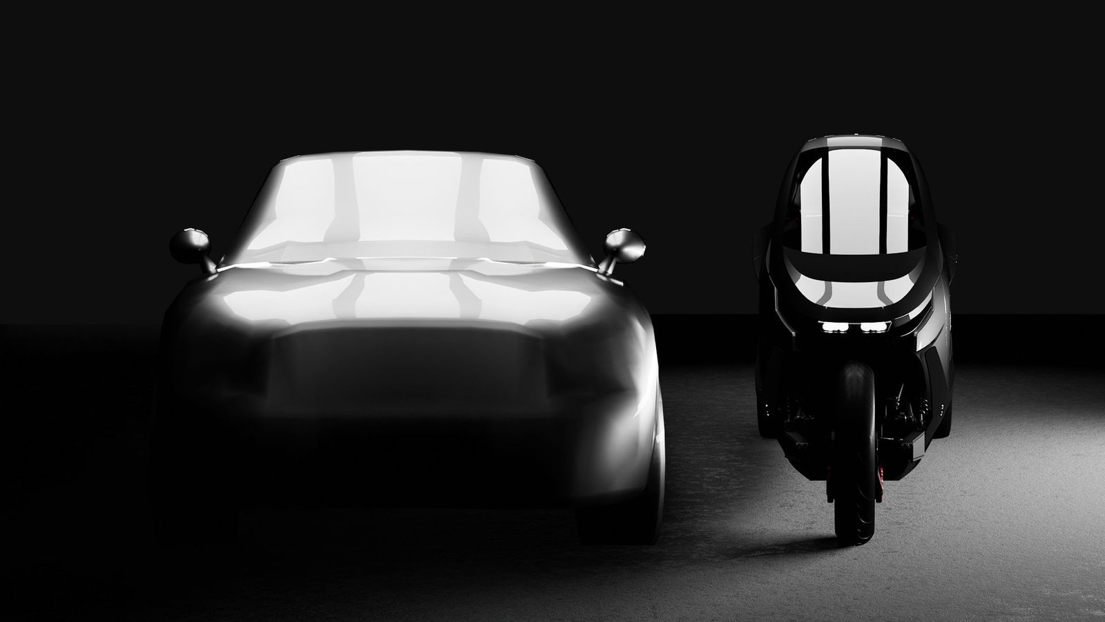 The Helix tilting autocycle - it's the one on the left.