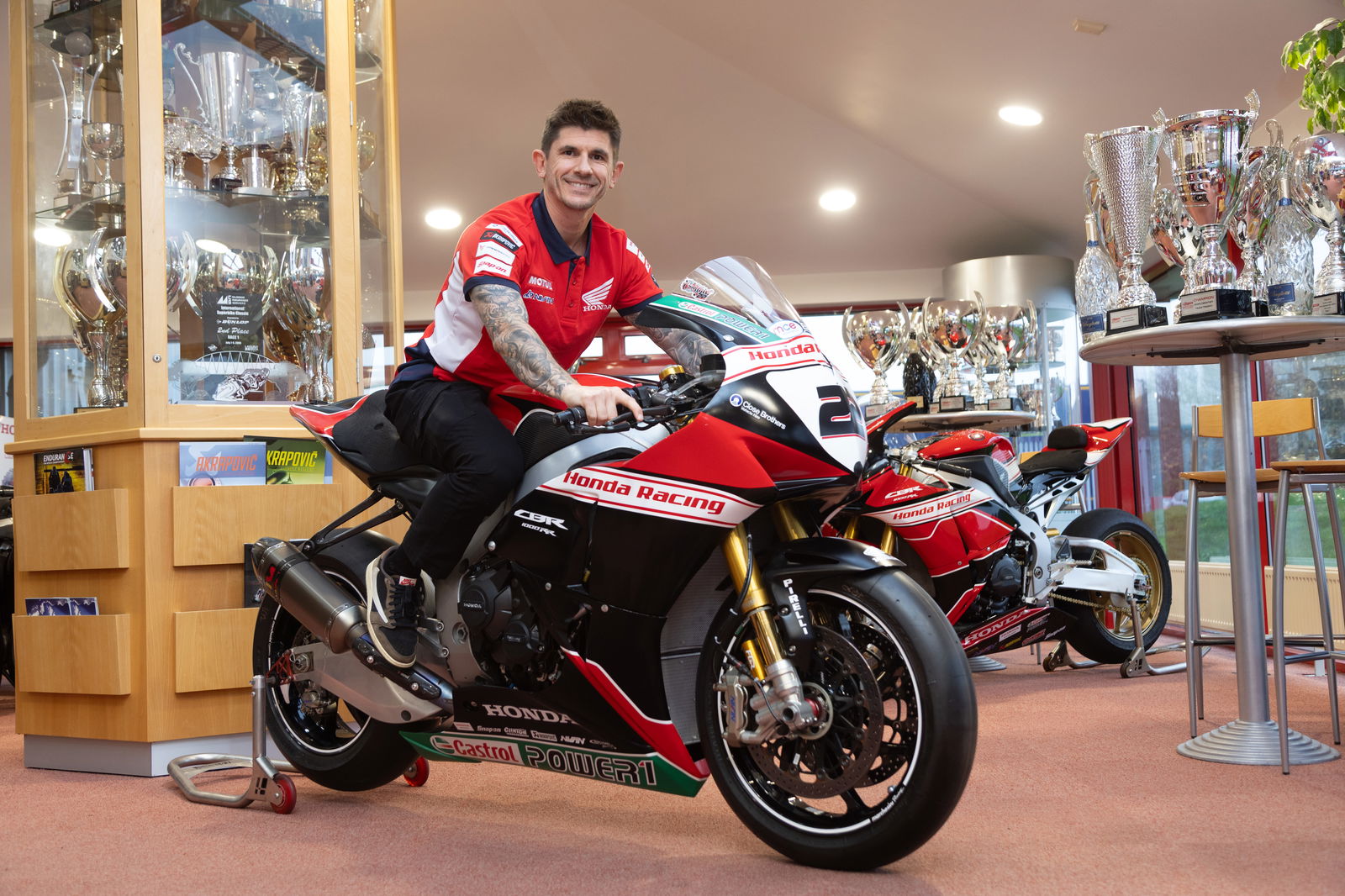 Jason O'Halloran on a Honda