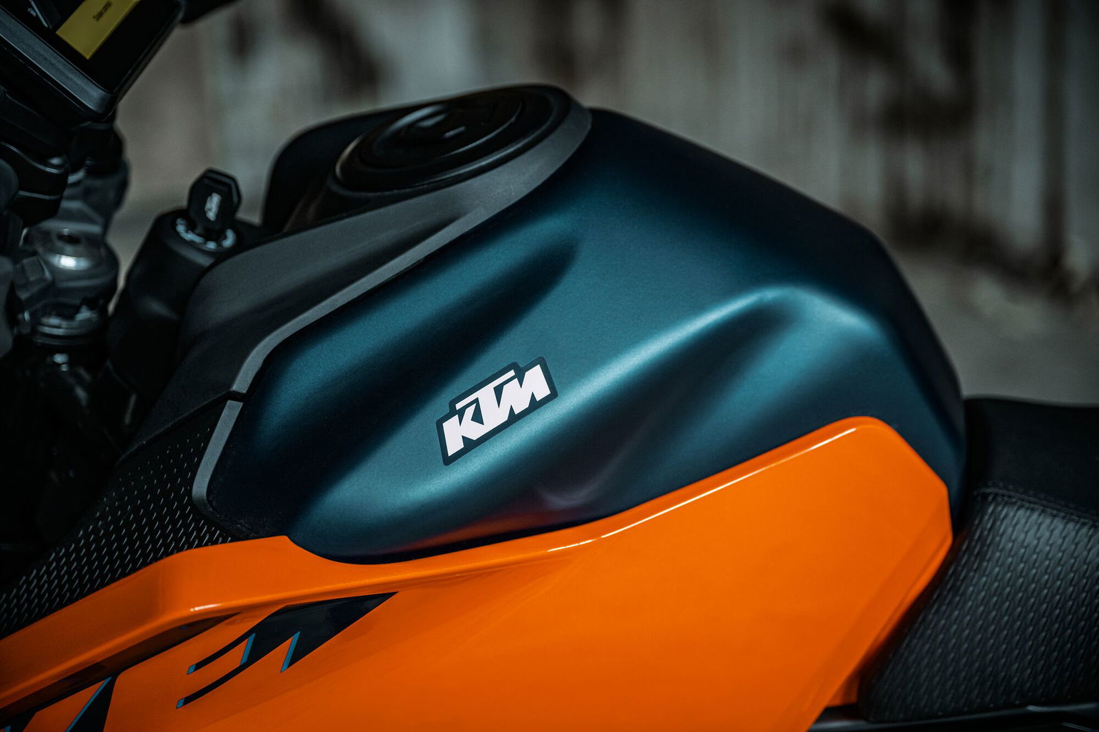 Fuel cap on a KTM motorcycle