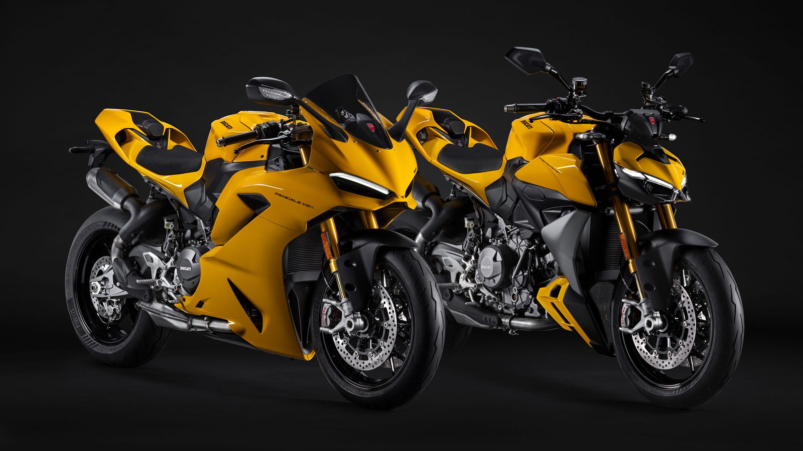 Ducati's Panigale V2 S and Streetfighter V2 S get yellow paint job