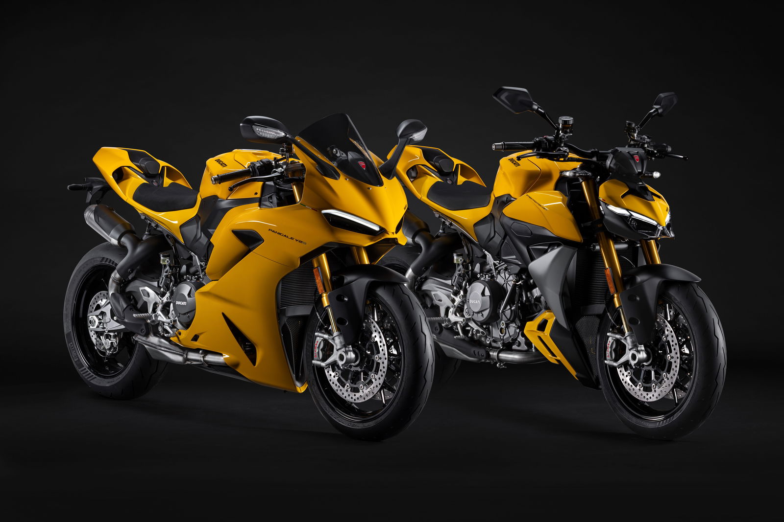 Ducati's Panigale V2 S and Streetfighter V2 S get yellow paint job